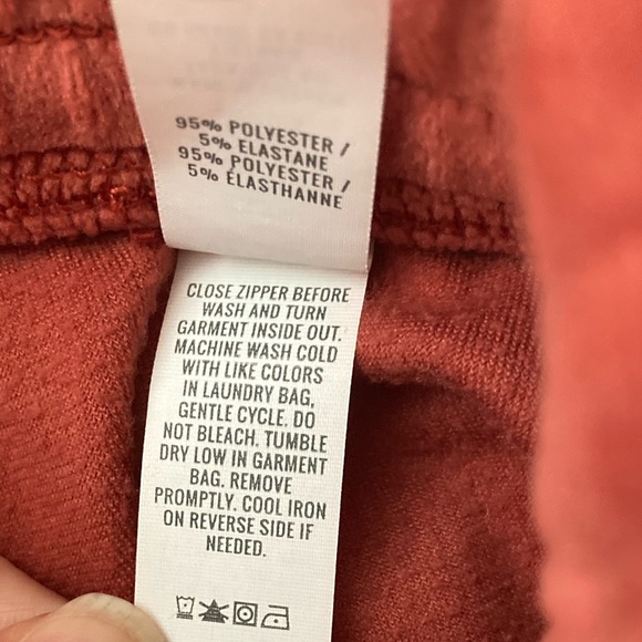 Offline by Aerie After Party Velvet Velour Joggers persimmon Red Medium Short - Picture 5 of 5